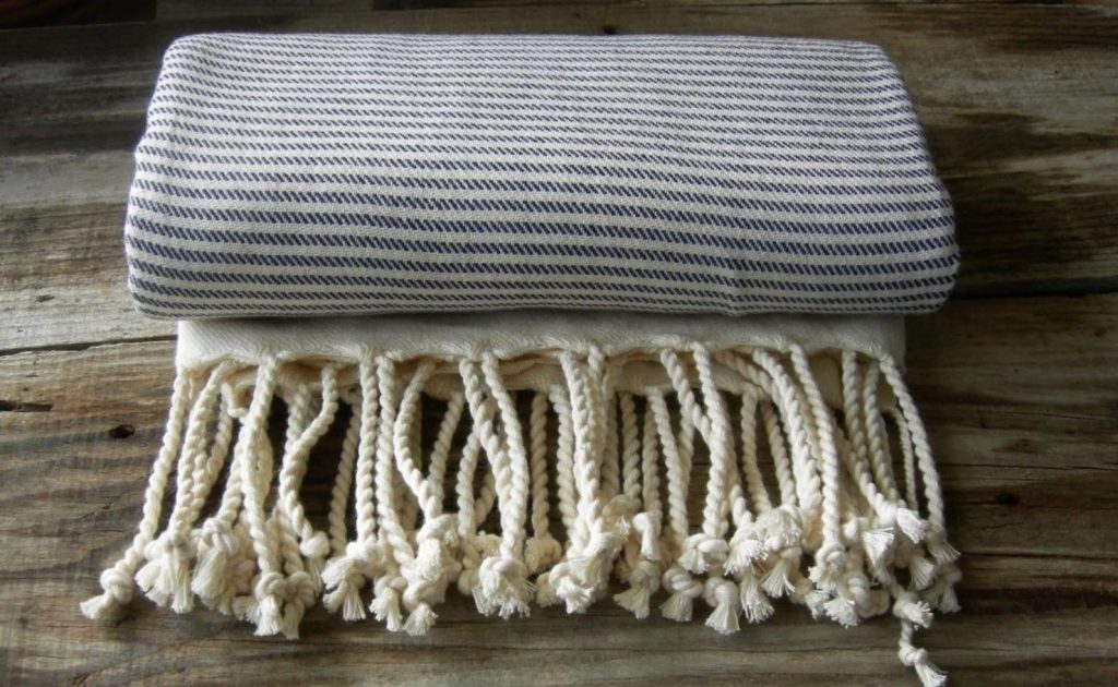 folded cotton hamam towel
