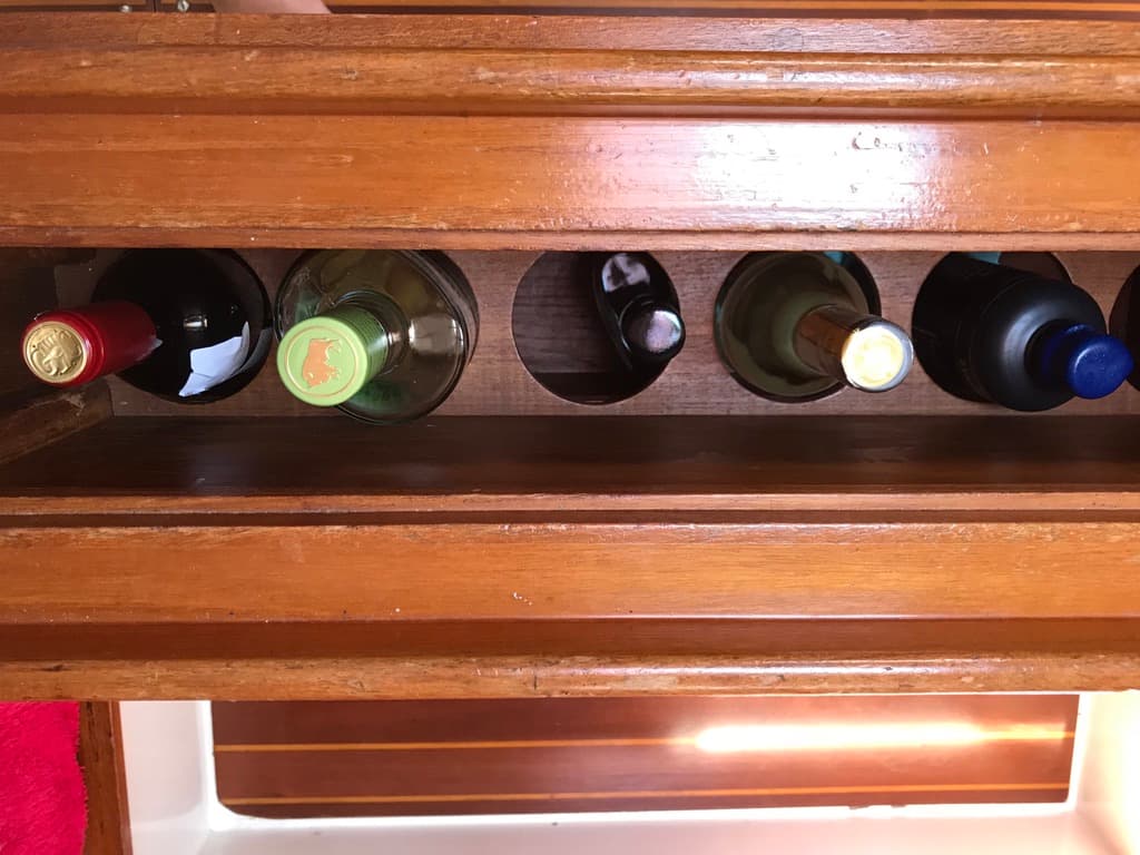 bottles in a yacht saloon tantalus