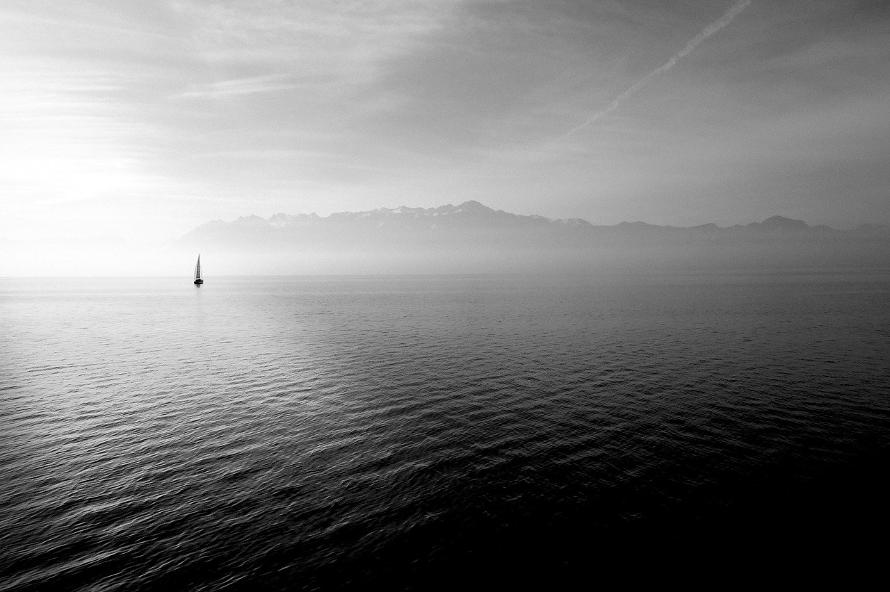 sailing boat, ocean, open water