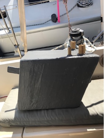 fibreglass holding tank on a sailing boat